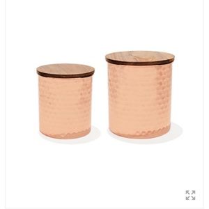 Uncommon James Set of 2 Copper Canisters
